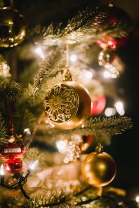 Bauble hanging in Christmas tree