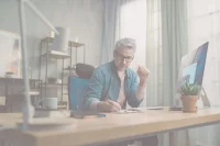 Person working at a desk