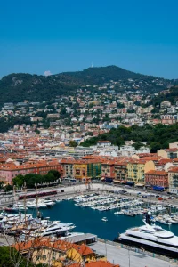 Harbour with luxury yachts