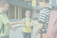 Children playing at school