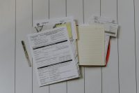 Important documents on a table