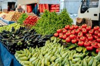 Market stall of vegetables
